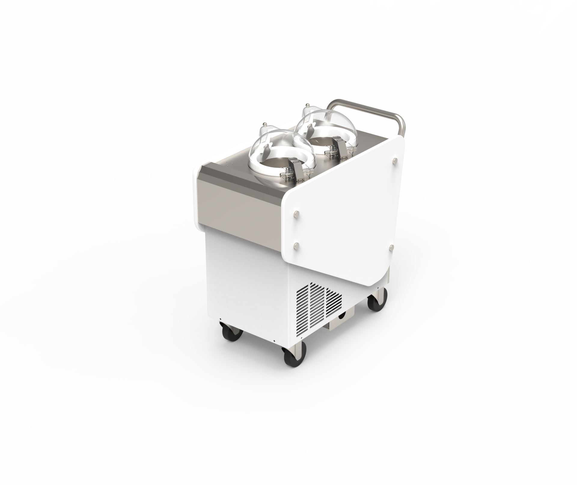 Commercial Gelato Ice Cream Maker, Battery Powered, PRO DC Cart - Top Churn