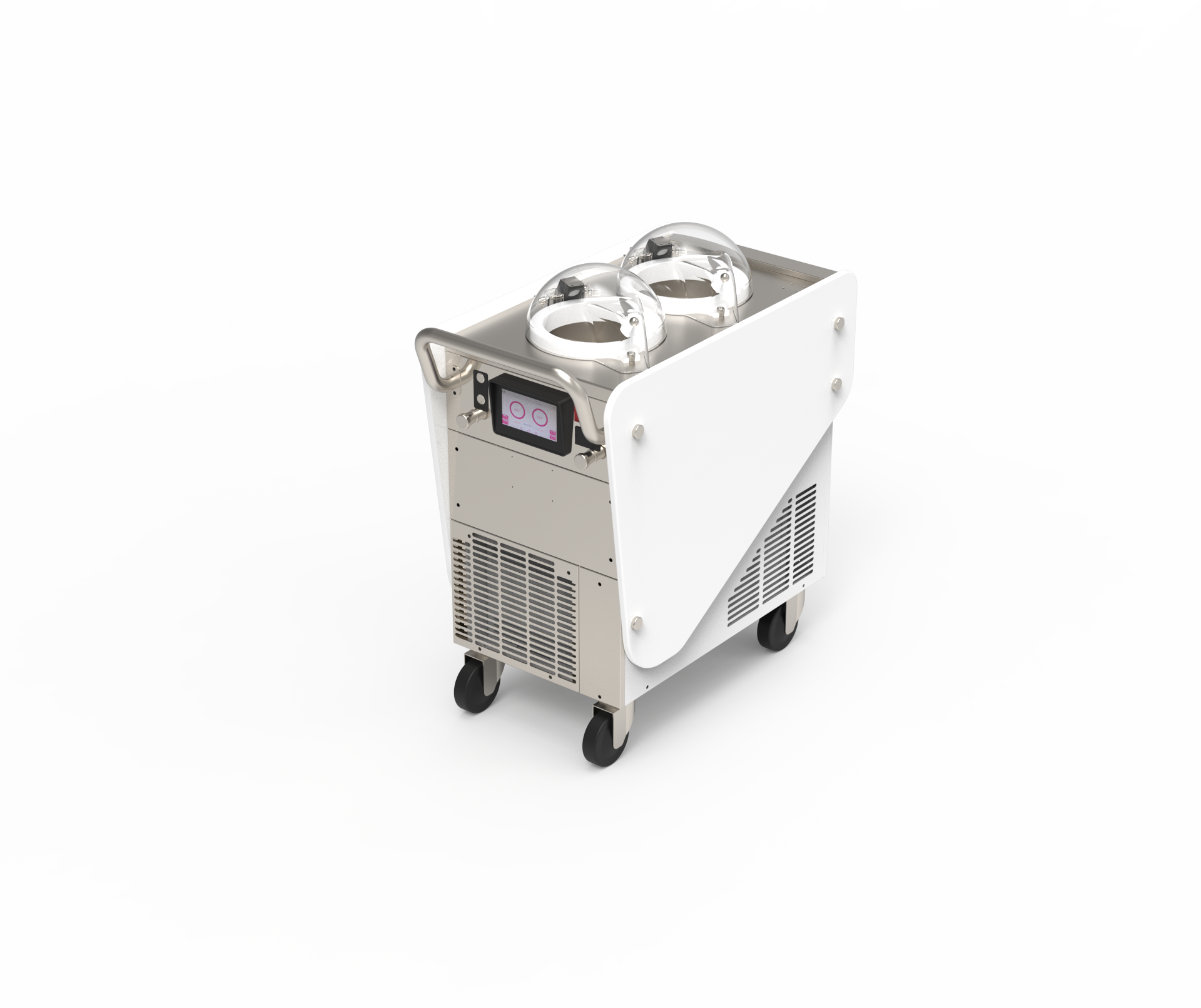 Commercial Gelato Ice Cream Maker, Battery Powered, PRO DC Cart - Top Churn